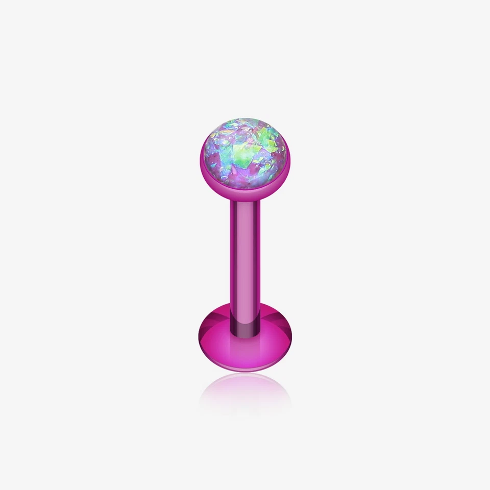 Colorline Opal Glitter Shower Dome Steel Labret 16ga - Image 2 of 2