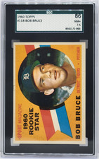 1960 Topps #118 Bob Bruce Rookie Star Card - SGC 86 NM+ 7.5, Detroit Tigers. rookie card picture