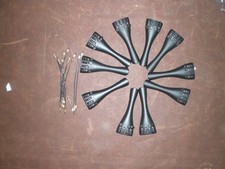 10 PCs of Aluminum Alloy Violin Tail Piece 4/4 with 10 PCs Violin Tail Guts