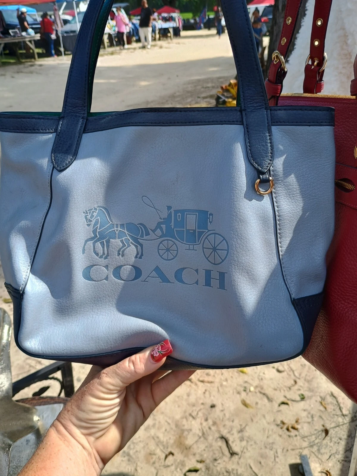 Coach Tote 27 Colorblock con Cavallo e Carrozza Twilight Multi (C5775)