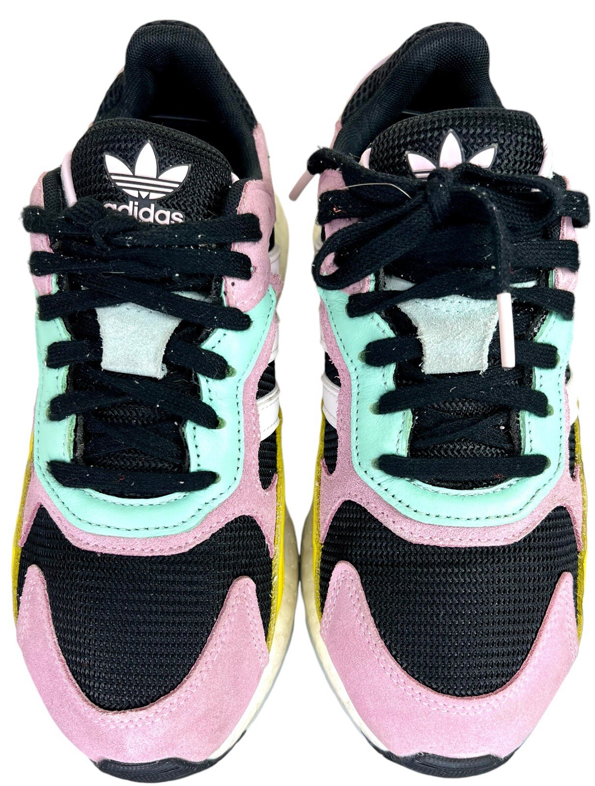 Adidas Shoes Womens 7.5 Originals Tresc Run Boost Sneakers Purple Yellow EF7643