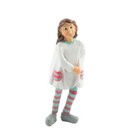 Dollhouse People Modern Little Girl in Striped Tights Resin Figure