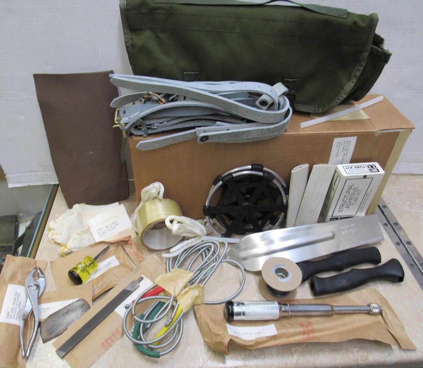 Vintage 1980 US Military All Terrain Ski & Poles REPAIR KIT with Tools