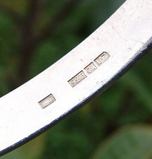 SKANDINAVISCHE 925 STERLING SILBER DESIGNER ARMSPANGE DATIERUNG ( U7 ) 1973