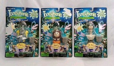 Vintage TOONSYLVANIA Figure Lot Psycho Screamer DR. Vic, Phil & Igor Toy 1998
