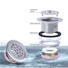 Thrifco 4400413 2-1/2 "Flat-Style" Junior Bar Kitchen Sink Strainer Assembly