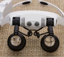10x 15x 20x 25x LED Headband Binocular Magnifier  for Watching Repairing