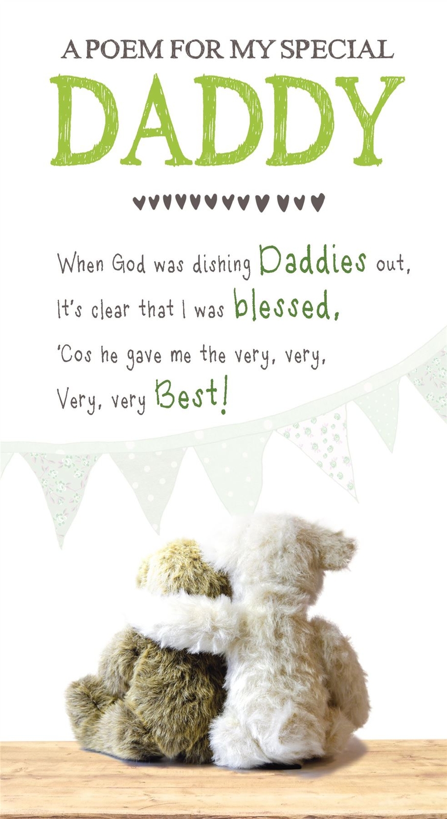 Daddy Birthday Card, Nice Words Daddy Birthday Card, Sweet Card For Daddy