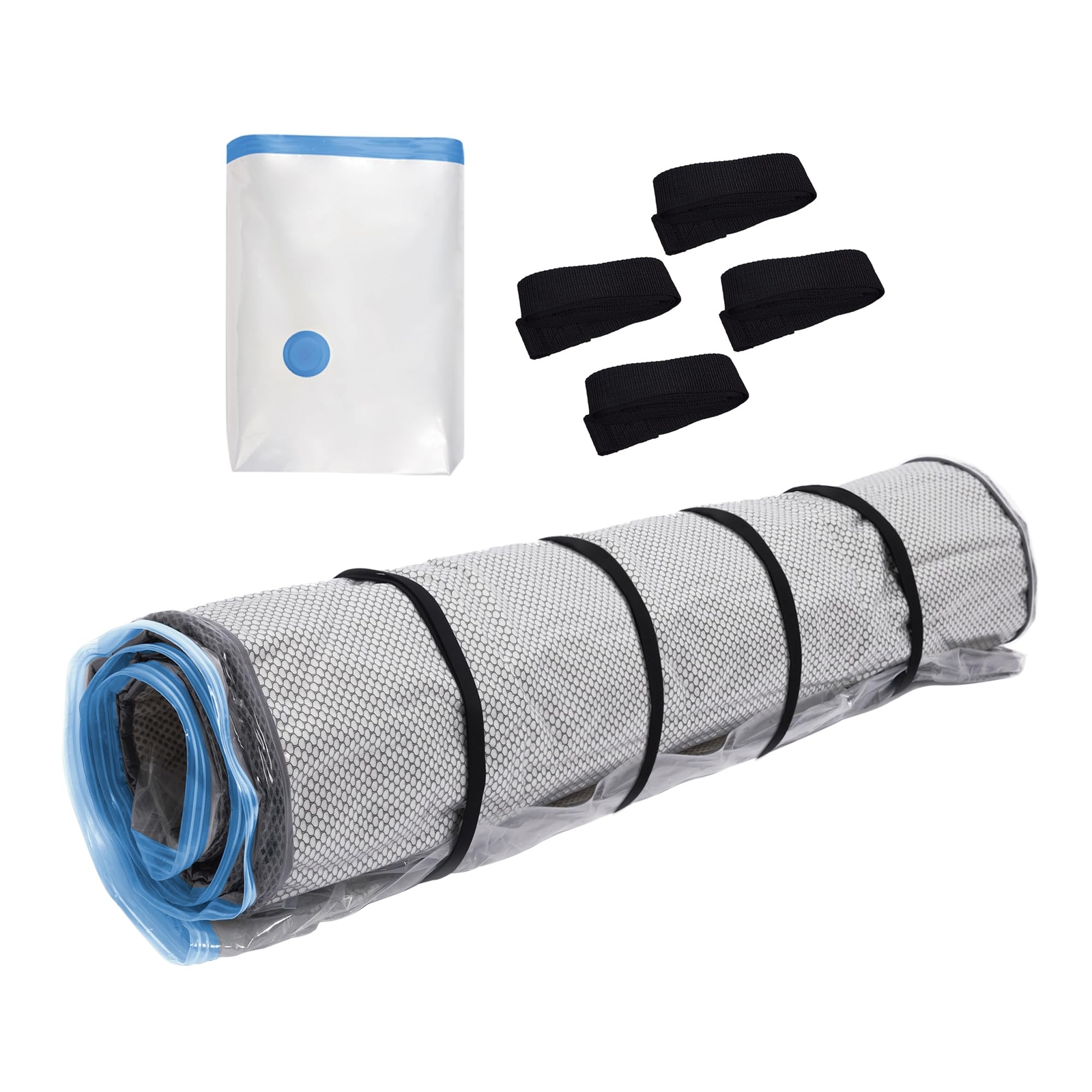 Twin/Twin-XL Foam Mattress Vacuum Bag with Blue Zipper, Vacuum Seal Mattress ...