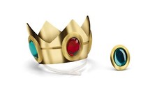 Princess Peach Crown Headband Stick On Amulet Accessory Kits Girl Adult One Size