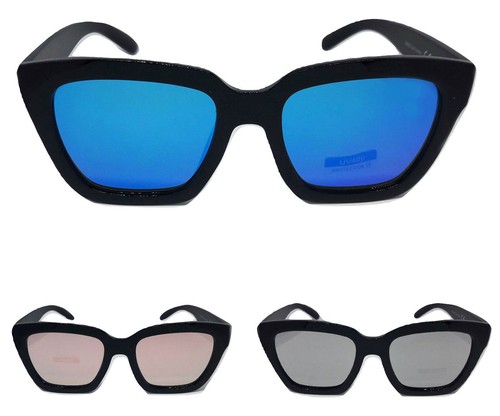 gafas sol mujer cuadrado ojo de gato oversize montura negra 2018 |