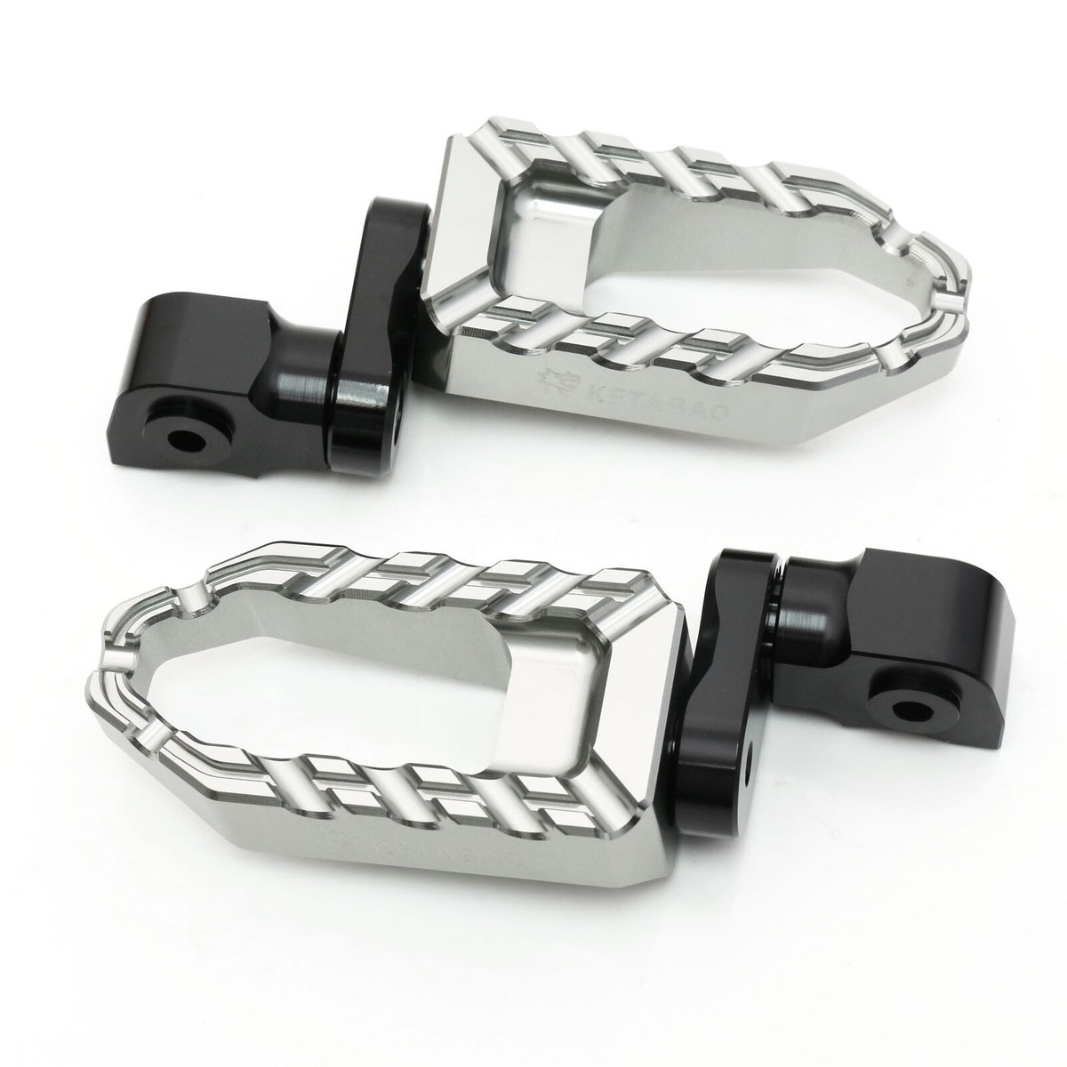BUZZ 1.5 inch Lower Rear Foot Pegs Titanium For Triumph