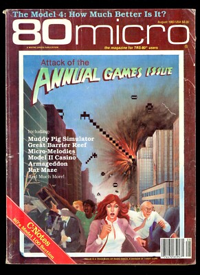 80 MICRO MAGAZINE #43 AUGUST 1983 ANNUAL GAMES ISSUE - TANDY TRS-80 USERS
