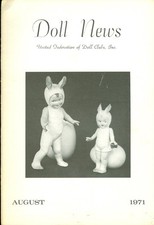 1971 Doll News Magazine United Federation of Doll Clubs August