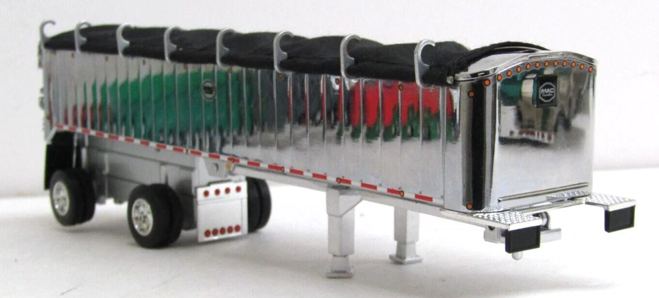 DCP chrome/silver MAC spread axle end dump trailer  1/64 no box... - Image 4 of 4