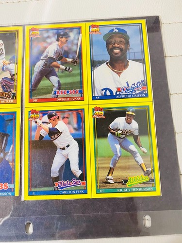 1991 Fleers BOX BOTTOM CARDS Wax Boxes set 8 cards-2 UNCUT PANELS see scan. - Picture 4 of 5
