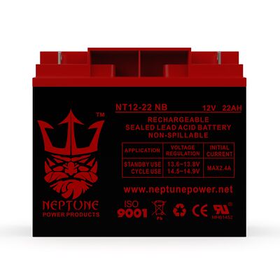 Solar BOOSTER PAC ES1230 (SP12-22) 12V 22Ah Nut & Bolt Battery byNeptune