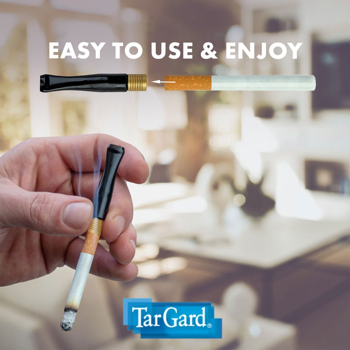 TarGard Cleanable Reusable Cigarette Filter, Smoking Holder, Pipe Tar Block 