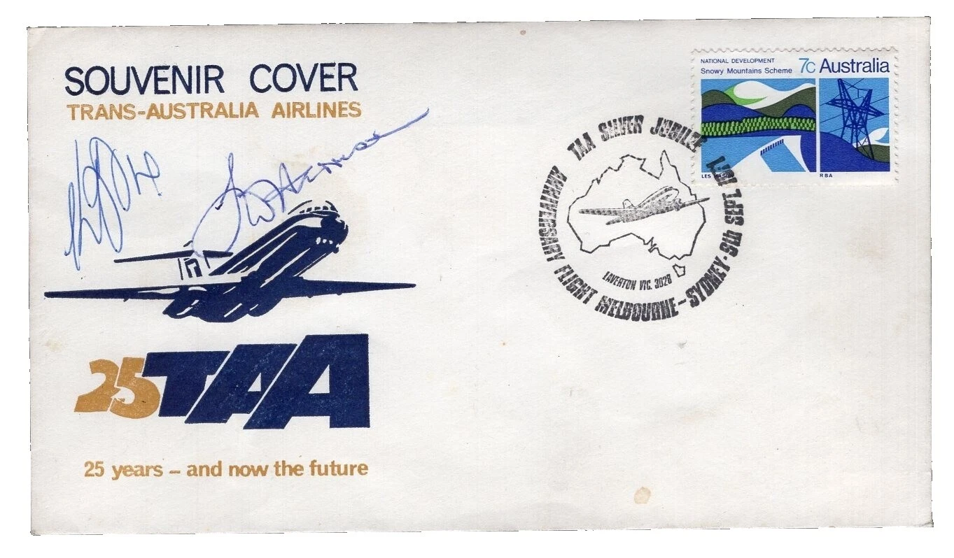 Estampillas de Australia de aviación handstamped