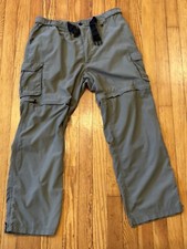 Boy Scouts Switchback Pants Mens L Green Uniform Cargo Convertible 30" inseam