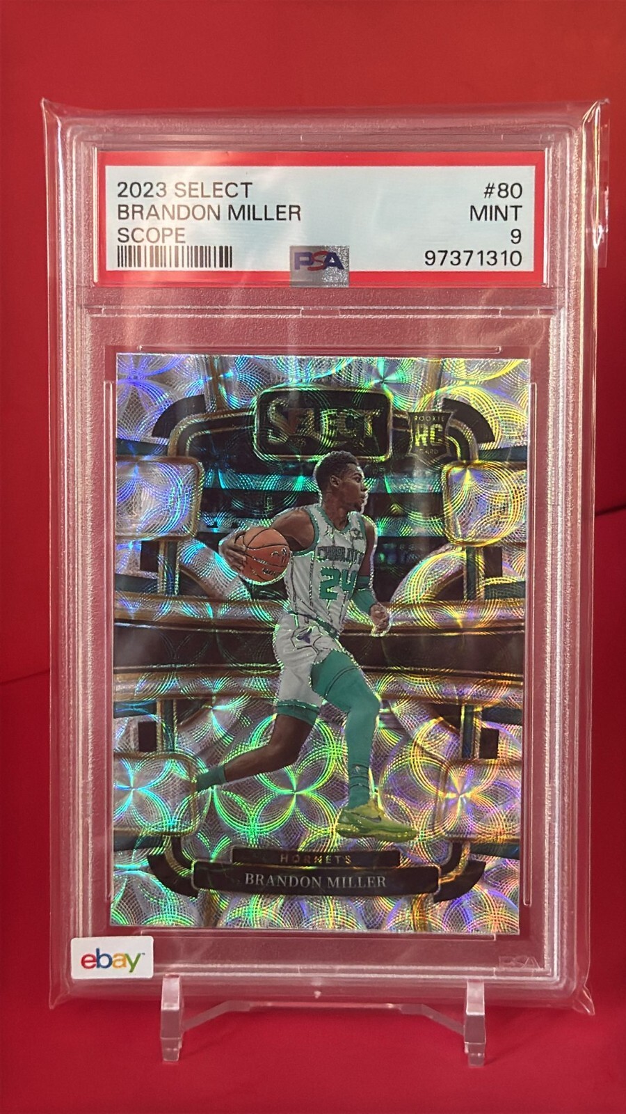 2023-24 Panini Select Scope Brandon Miller #80 PSA 9