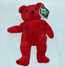 1998 Salvino's Bamm Beanos Sammy Sosa 21 RED Bear Plush Bean Bag Licensed NWT