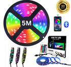 5M 16.4ft RGB Waterproof 300 LED 5050 SMD Flexible Strip Light Remote+Bluetooth