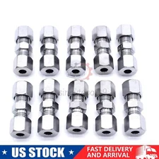 10X Brake Line Union Fitting Straight Compression Kits 3/16" Connector OD