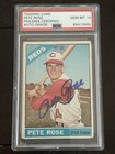 Pete Rose Signed 1966 Topps #30 Baseball Card Reds Autograph PSA/DNA GEM MT 10