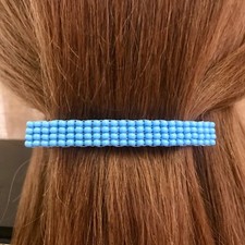 Large Blue French Barrette, 90mm, For Long Hair, For Thick Hair