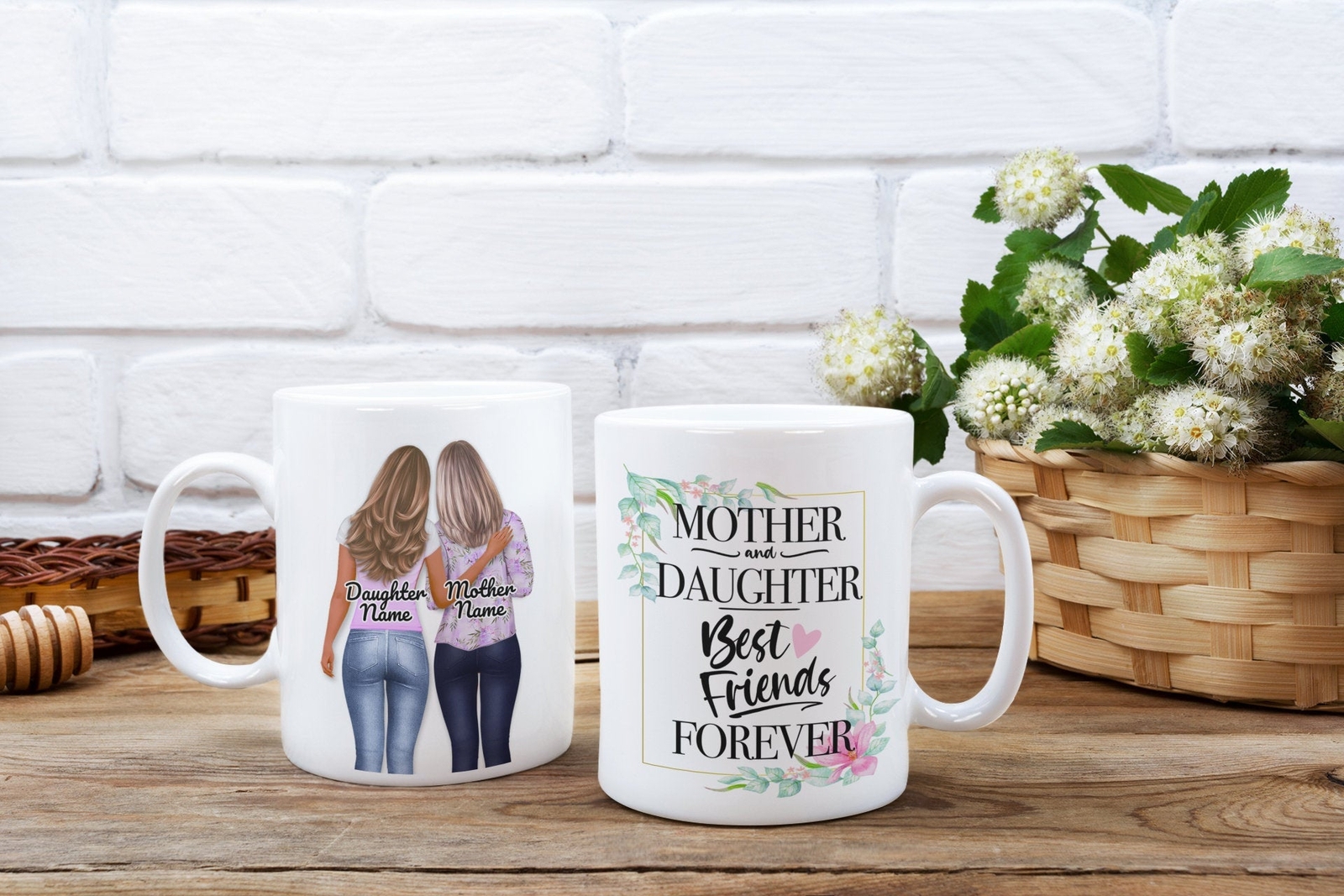 Mother Daughter Best Friends Mug Mom Cup Personalized Bff Coffee Mug Customized