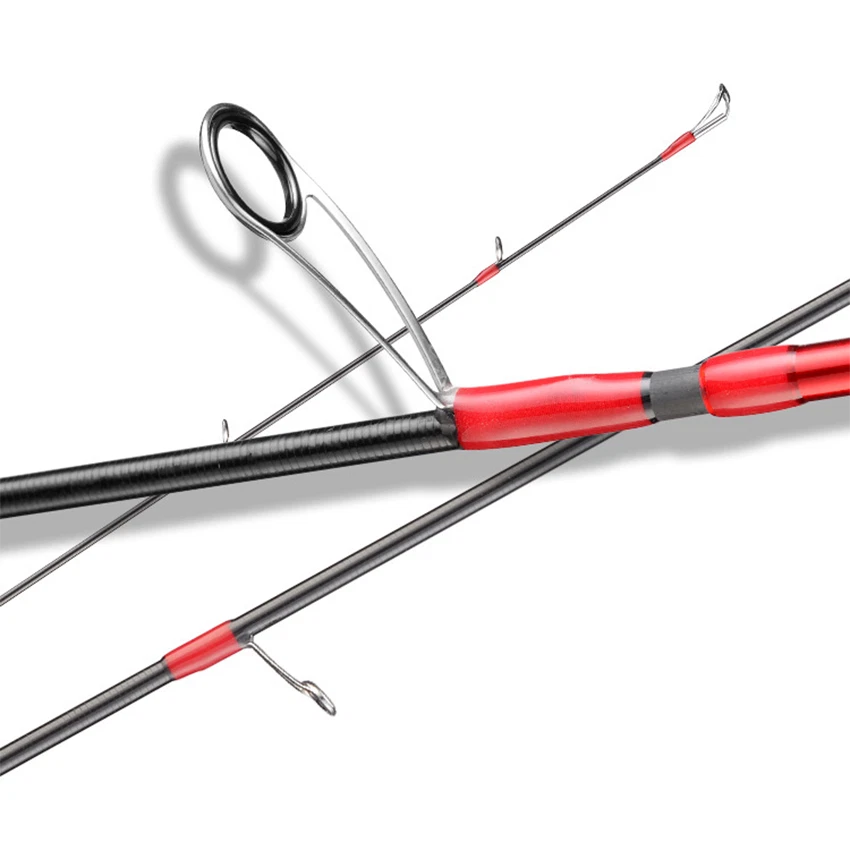 Caña de pescar giratoria de viaje DJ 6' 6'6'' 7' 2-8 lb caña de pescar de carbono ligero 5 piezas Foto 3 de 4