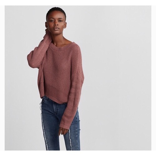 NWT Express Lace-Up Split Back Sweater 
