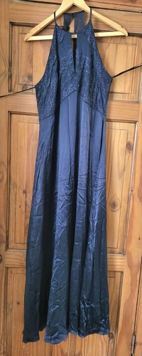 Monsoon Sequined Dress Women's Long Navy Evening/Wedding Size 12 - Picture 8 of 9