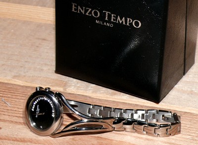 ENZO Tempo Damen Elegant Uhr Armbanduhr Titan 20x glanz Steine 1763678 16cm