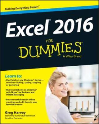 Excel 2016 For Dummies (Excel for Dummies) - Paperback By Harvey, Greg - GOOD