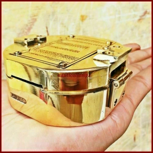 Brújula Brunton Marítima de Latón Dirección Náutica Brújula Hecha a Mano Regalo Foto 3 de 4