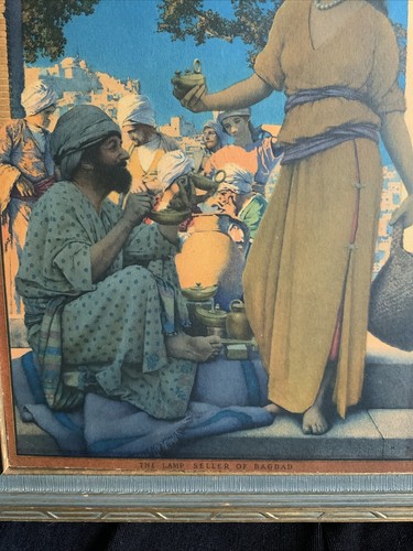 Maxfield Parrish’s “Lamp Seller Of Baghdad” Original 1923 EM Calendar Top Lovely - Picture 7 of 24