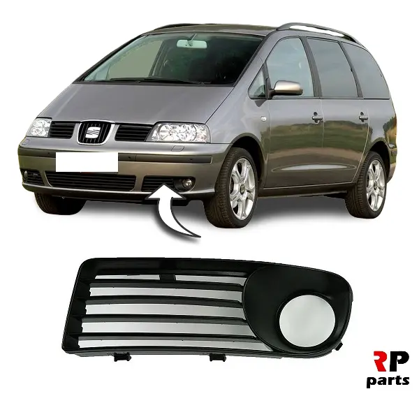 FOR SEAT ALHAMBRA 01 - 10 NEW GENUINE FRONT BUMPER FOGLIGHT GRILL LEFT N/S