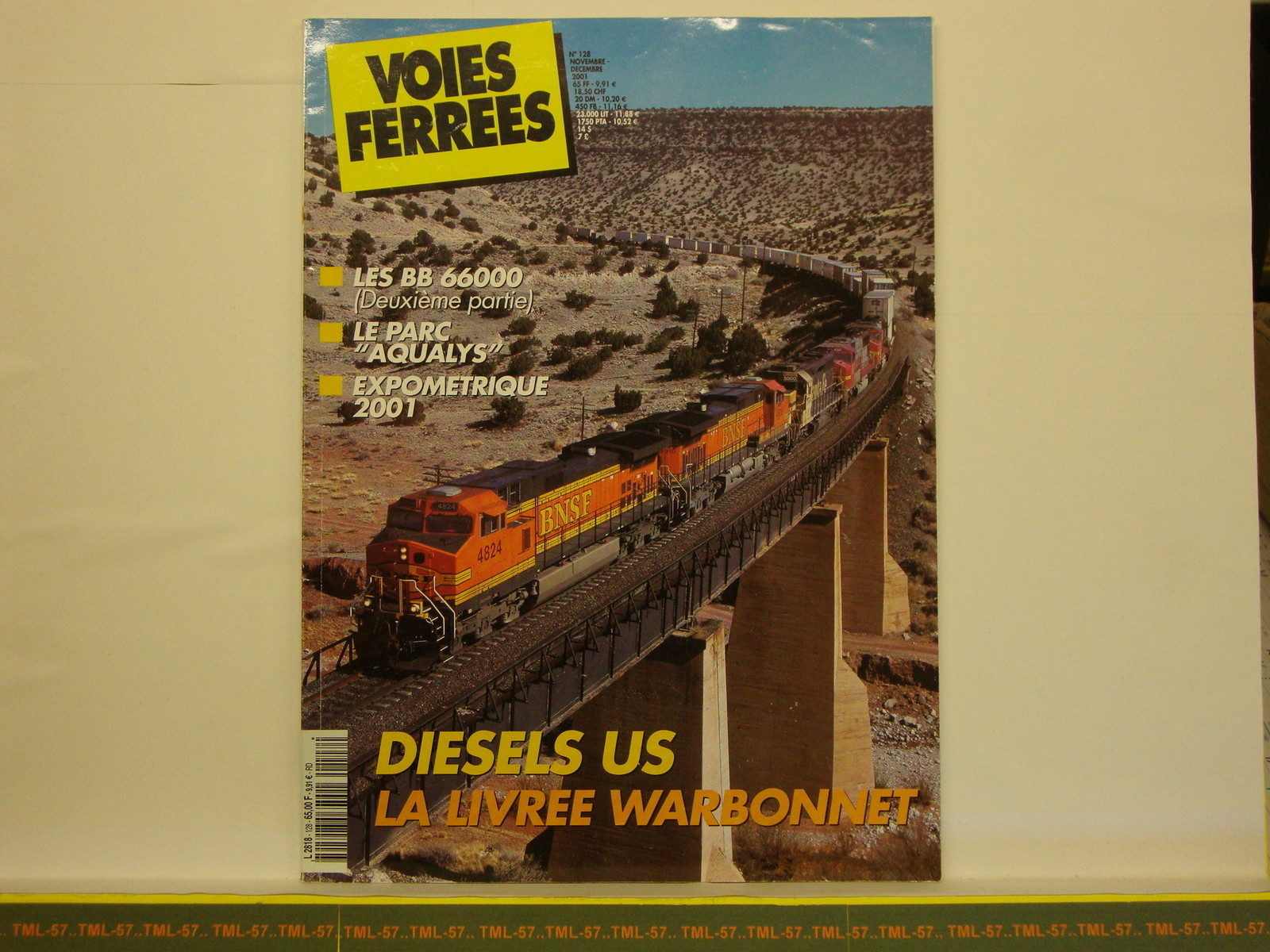 Revue VOIES FERREES 128 Diesel US BB 66000 Aqualys USI