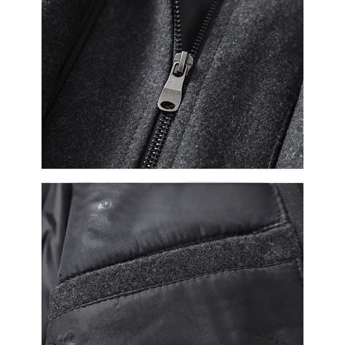 Mens Trench Coat Wool Blend Jacket Overcoat Business Winter Coat Warm Pea Coat - Bild 9 von 21