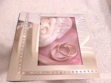 Silver Clear Jeweled Photo Album Holds 180 Photos 4" X 6" New No Tag Or Box