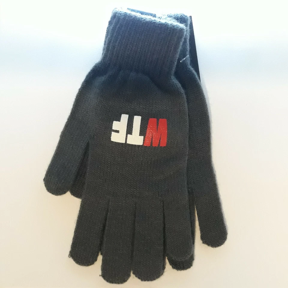 Paire de gants W T F 🖕 Taille Unique Adulte Gris - Photo 2/3