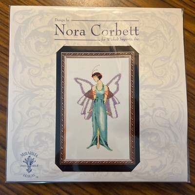 Nora Corbett Jade Blue NC137 Pixie X-Stitch Pattern W/ MILL HILL TREASURES