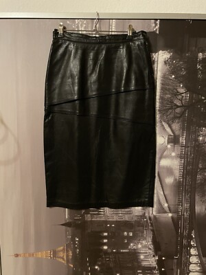 Danier Leder Rock Bleistiftrock Nappaleder Layers highwaist Canada Vintage