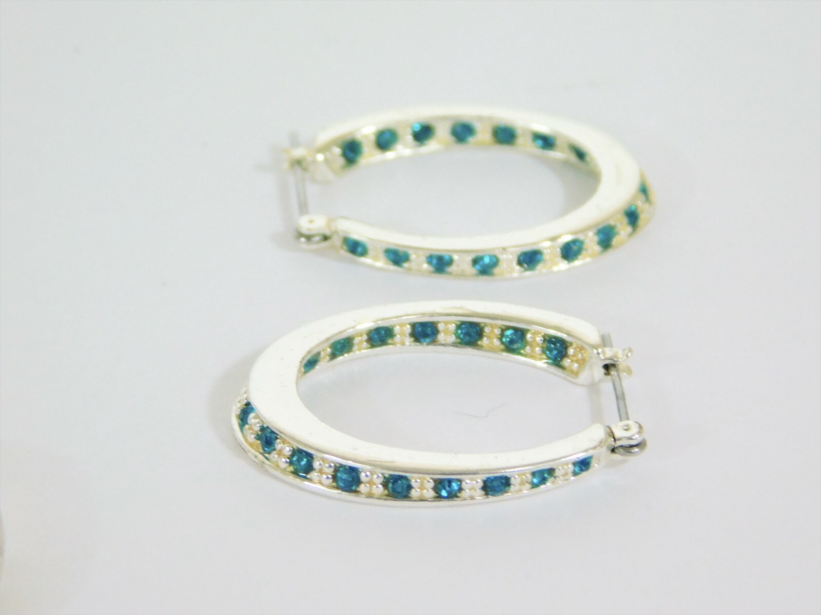 Turquoise Blue Rhinestone Stretch Stack Rings (3)… - image 4