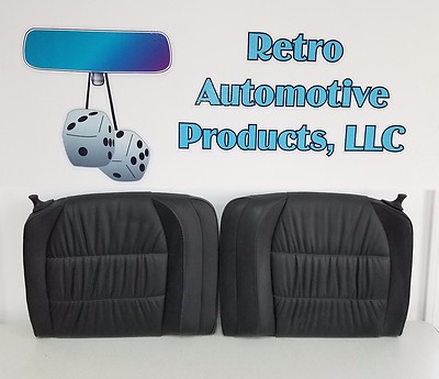 NICE PAIR OF USED ORIGINAL PORSCHE 911 996 CARRERA REAR SEAT BACKS BLACK LEATHER