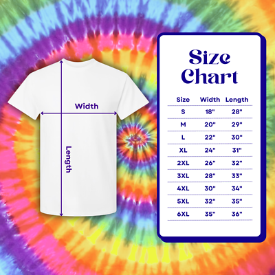 T-shirt Tie Dye Fait Main Manches Longues - Psychedelic Circus - 100% Coton - Taille Petit à 6X