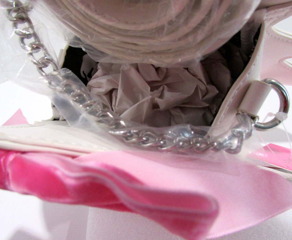 Betsey Johnson Candy Tree Crossbody Bag - Pink Glitter Holiday Party Purse (4" X 4" X 10.25")