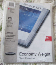 Wilson Jones Economy Weight Sheet Protectors 23 Count Clear Finish Archival Safe